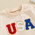 thumbnail image 5 of BemeyourBBs Toddler 4th of July USA Tee Shirts Baby Girl Boy Fourth of July Short Sleeve Letter Embroidery Tops T-Shirts, 5 of 8