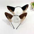 thumbnail image 4 of FENOHREFE Puppy Ears Hairband Photo Props Furry Hair Hoop Headband Party Headpiece Fun Headbands for Music Festival, 4 of 7