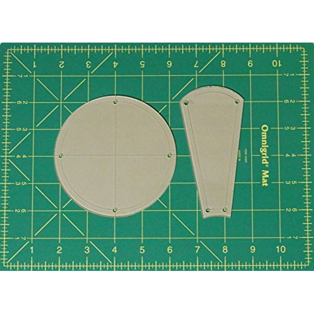 Dresden Plate Curved Quilting Templates with 1/4" Seam Allowance 16" Block 2 Piece Acrylic