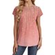 thumbnail image 4 of Camiseta de Manga Corta de las Mujeres de Cuello Redondo de Impresión Casual Top de las Señoras, Poliéster Ligero para el Hogar Diario Y Cómodo, 4 of 8
