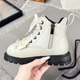 thumbnail image 4 of LvhaoGJOB Ankle Boots for Kids Comfortable Fit ankle boots Stylish Design kids ankle boots Non-Slip Platform Sole girls shoes Winter Everyday Wear Footwear Ankle Boots, 4 of 9
