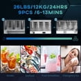 thumbnail image 3 of Black Portable Ice Maker - 26lbs/Day, Bullet Ice, Self-Cleaning - Perfect for Parties & Home Use - Compact Countertop Ice Machine, 3 of 7