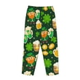 thumbnail image 5 of Goofa St Patrick's Day10 Printed Soft Pajama Pants for Women, Wide Leg Comfy Casual Lounge Yoga Pants-Large, 5 of 9