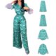 thumbnail image 4 of Traje informal Sunloudy para mujer, camisa de manga larga con estampado geométrico de plumas y pantalones largos de pierna ancha estampados Sunloudy  S M L XL XXL, 4 of 8