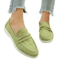 thumbnail image 4 of Women's On Loafers for a Effortless Classic Style Women's Casual On Loafers Comfortable Flat Shoes Soft Suede Breathable Everyday Walking Sneakers For Women, 4 of 9