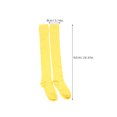 thumbnail image 2 of FUEENIRVA 1Pair Over Knee Long Socks Boot Socks Yellow Polyester Cotton Warmth Elastic Fit Comfortable Wear For Women, 2 of 8