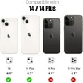 thumbnail image 2 of [2X2 Pack] Camera Lens Protector for iphone 14 Plus for iphone 14, 9H Tempered Glass Screen Protector Cover [Alignment Kit Eazy installation] Metal Individual Ring, 2 of 5