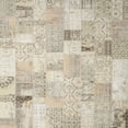 thumbnail image 1 of Ahgly Company Indoor Square Contemporary Light French Beige Brown Patchwork Area Rugs, 8' Square, 1 of 6