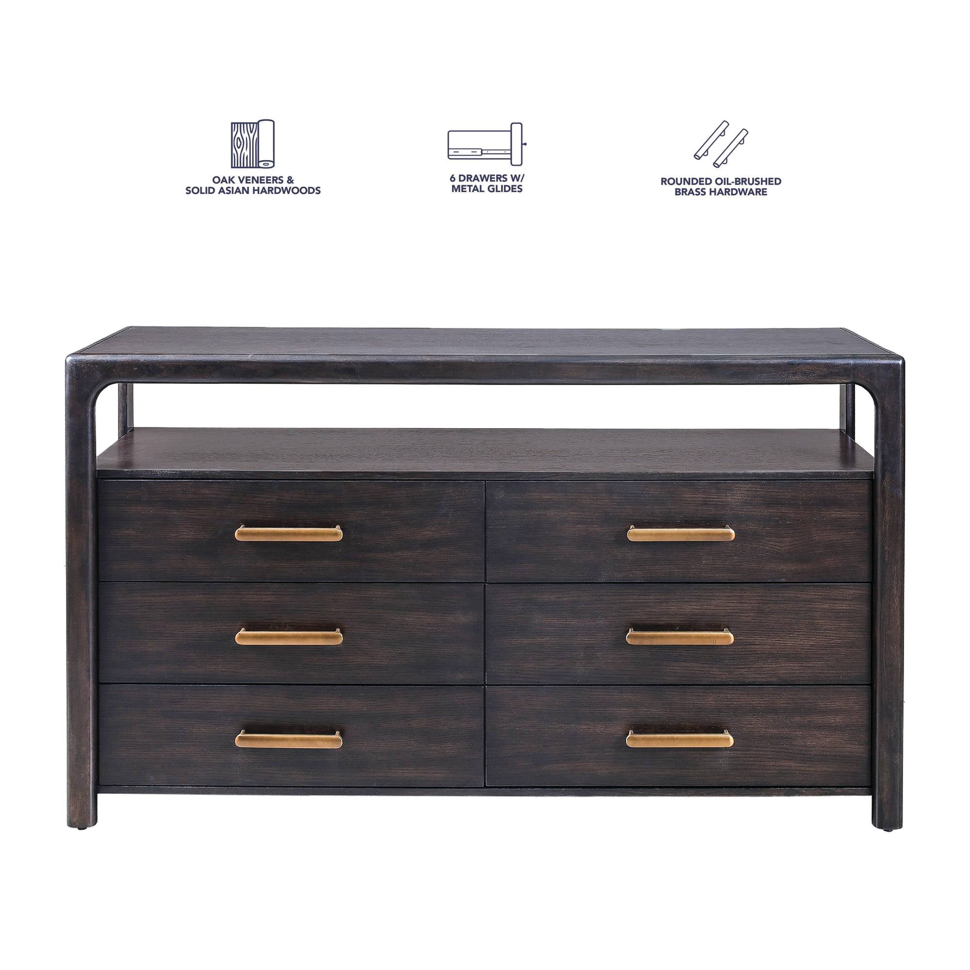 Steve Silver Sigmund Sable Brown 6 Drawer Dresser