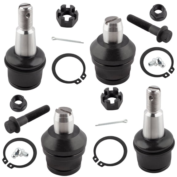 BOXI 4pcs Front Upper and Lower Ball Joint Set Fit for Ford E-150 E-250 Econoline E-350 Club Wagon Econoline Club Wagon Super Duty E-450 Econoline Super Duty Econoline Super Duty 1992-19|K80196 K80197