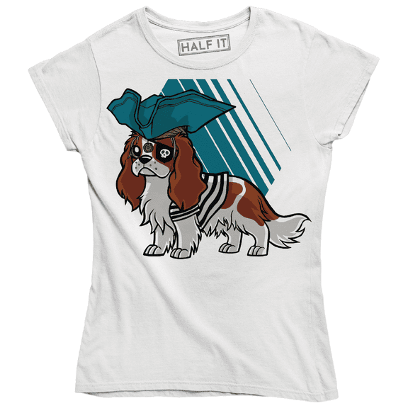 Funny Cute Long Haired Dachshund Pirate Dog Funny Animal Lover T-Shirt