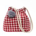 thumbnail image 1 of Women Shoulder Purse Fashion Lattice All-match Bucket Bag Shoulder Handbag, 1 of 7