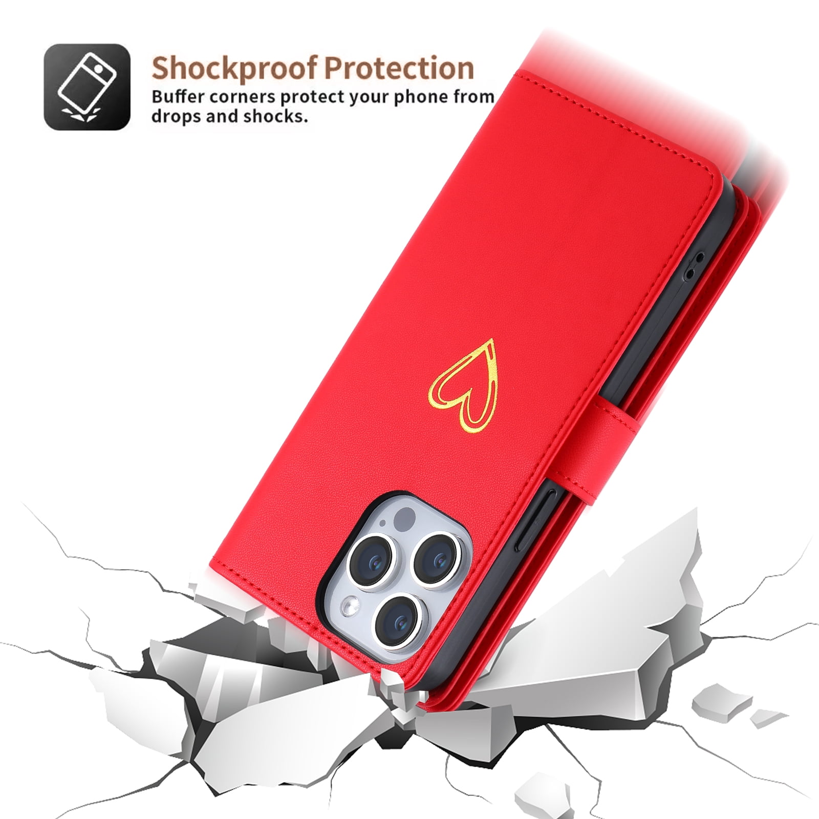 Case for Sharp Aquos Android One S5 Wallet phone case with zipper pocket, wrist strap, flip cover and built-in card slots.