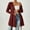 Wine, variant on GaThRRgYP Winter Outerwear Jacket for Ladies Autumn,Women's Casual Solid Long Sleeve Casual Loose Bandage Cardigan Tops Gray S