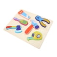 thumbnail image 4 of Emoshayoga Tools de Madera Puzzles Puzzles de Madera para Niños, Formas de Herramientas Empotradas, Redondeadas y Seguras, Educación Temprana en Kindergarten, 4 of 5