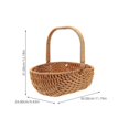 thumbnail image 2 of Hand-Woven Flower Arrangement Woven Storage Basket Wedding Flower Girl Basket, 2 of 3