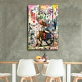 thumbnail image 3 of Banksy Graffiti Work Well Together Room Aesthetic Poster Print Art Wall Painting Canvas Posters Gifts Modern Bedroom Decor 24x36inch(60x90cm), 3 of 6
