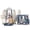 Blue Gray, variant on DKMOCO 5-in-1Toddler Slide and Swing Set, Kids Climber Slide with Basketball Hoop, Indoor Outdoor Playground for Ages 1-3, Beige Gray