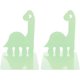 thumbnail image 1 of 1 Pair Metal Bookends Dinosaur Shape Decorative Bookends Metal Anti-Slip Office Bookshelf Rack, 1 of 5