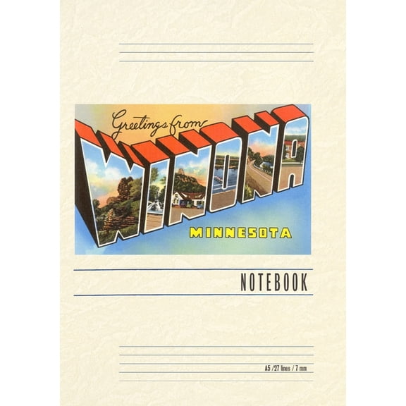 Vintage Lined Notebook Greetings from Winona, (Paperback)