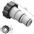 thumbnail image 3 of Adaptador de manguera para bombas de piscina, casquillo de manguera de 32/38 mm de diámetro con anillo de junta, adaptador de plástico, accesorios de repuesto para piscina, 3 of 5