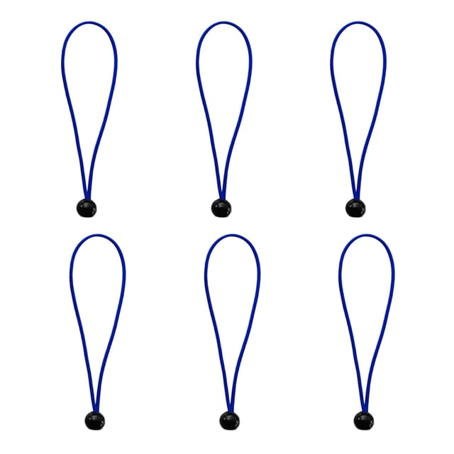 6 piezas de 15 cm Heavy Duty Ball Bungee Cord Tie Cord Cord Canopy Straps Blue Sunnimix Pelota Bungee Rope 6 "