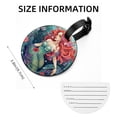 thumbnail image 5 of Mermaid Set of 2pcs PU Leather Round Suitcase Tags with Privacy Cover and Name ID Tag - Ideal for Travel Luggage, Handbags, Backpacks, School Bags, 5 of 6