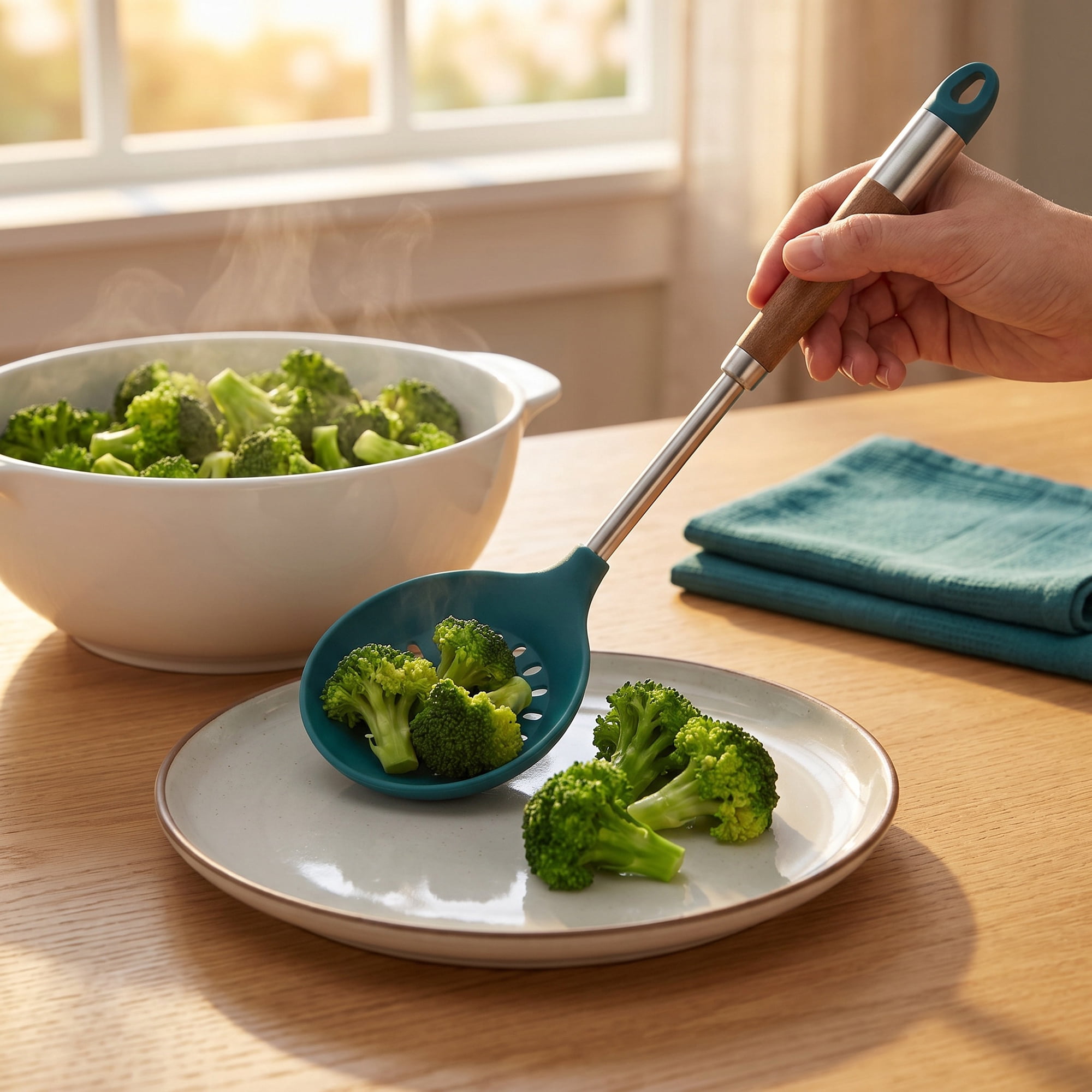 Unique Bargains Silicone Non Stick Cookware Heat Resistant Scoop Spoon B 15.6"x4.3"