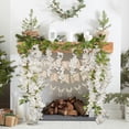 thumbnail image 4 of Safeglitz Artificial Wisteria Vine Hanging Flowers, 20-Bunch Set for Garden or Wedding Decor, Lifelike Cloth Petals for Romantic & Elegant Cascading Display, 91CM Length, 4 of 9