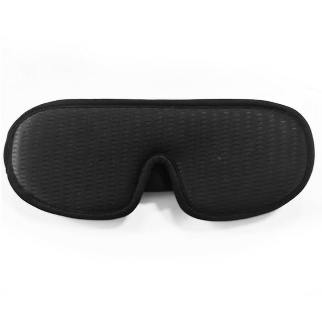 Funda para ojos 3D para dormir, alivia el estrés, relaja y a prueba de luz con correa ajustable, suave funda para ojos para dormir negra