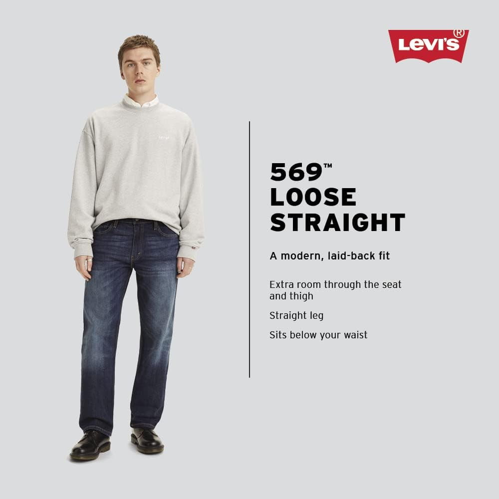【美品】Levi's 569 Denim Pants LooseStraight Levi's Men's 569 Loose Straight Fit Jeans, Catch My Drift