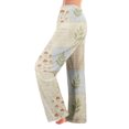 thumbnail image 2 of Halloween Pajama Pants Women with Pumpkin Pattern Long Sleep Pants | Stretch Elastic Waist Wide Leg Loungewear Cozy Spooky-Season Everyday Bottoms Orange XL, 2 of 9