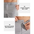 thumbnail image 3 of Pantalones de golf Libin Work 34 para hombre, secado rápido, gris claro, 36 de ancho x 34 de largo, 3 of 7