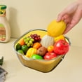 thumbnail image 5 of Kitchen Drain Basket - Food Safe Vegetable Colander Space Saving Storage Container Dishwasher Safe Multipurpose Countertop Organizer(M), 5 of 7