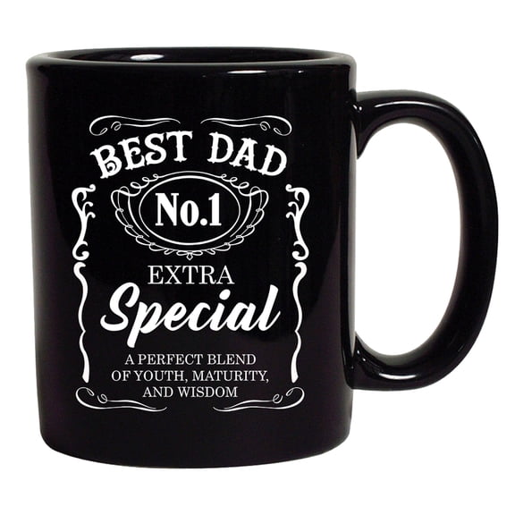 Best Dad No.1 Extra Special Awesome Funny Humor DT Coffee 11 Oz Black Mug