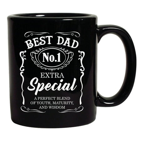 Best Dad No.1 Extra Special Awesome Funny Humor DT Coffee 11 Oz Black (Best Coffee For Coffee Enema)