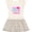 Natural with Stripes, variant on Inktastic 100 Days of School in Pink and Purple with Crown Girls Toddler Dress
