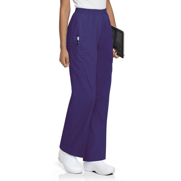 Landau ScrubZone by Landau Women's Elastic Waist Cargo Scrub Pant