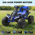 thumbnail image 4 of East doll 24V Big Kids Ride on Toys, Electric Power Ride on Car for Kids Age 3-8, 4 Wheeler, 4WD 800W Motors ATV for Kids, 5MPH, Parent Remote, Music, Blue, 4 of 9