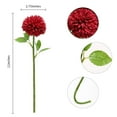 thumbnail image 2 of 12pcs Artificial Chrysanthemum Ball Flowers Fake Red Flowers Silk Hydrangea Bridal Wedding Bouquet for Home Garden Party Office Kitchen House Decoration, 2 of 7