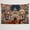 B, variant on XaaKee, Tapestry Wall Hanging, Vintage Circus Elephant Carnival Print, High-Quality Polyester Bedroom Tapestry, 60x40Inch