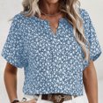 thumbnail image 2 of Tops Cortos para las Mujeres Cuello en V Impreso Manga Corta Top Casual, Camiseta de Baile sin Mangas para las Mujeres, 2 of 4