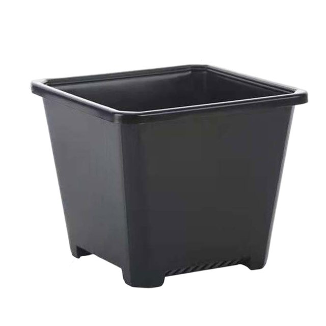 Yuarrent Maceta de plástico cuadrada, macetas gruesas para flores suculentas, dispositivo para plantas, contenedor reutilizable para Type3 NO3