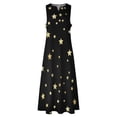 thumbnail image 4 of Robe Étoiles Dorées Été Mignonne Imprimé Étoile Mode Coréenne Bohemia Longues Robes Femmes Robe Maxi Tendance Idée Cadeau, 4 of 5