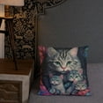 thumbnail image 3 of Esme - Grey Tabby with Kittens Pillow, 3 of 9
