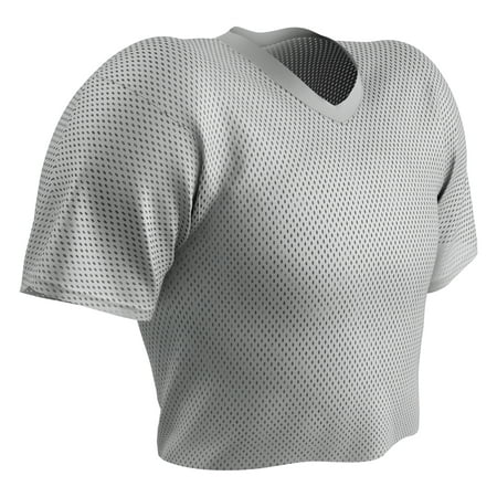 CHAMPRO Gridiron Porthole Mesh Football Practice Jersey, Adult X-Large, White