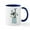 White/Navy Inside, variant on CafePress - Peanuts Woodstock Ski Pro Mug - 11 oz Ceramic Mug - Novelty Coffee Tea Cup