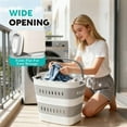 thumbnail image 4 of Godance Collapsible Laundry Baskets - Foldable Pop Up Laundry Hamper Plastic with Comfort Handles, 40 L Foldable Clothes Hamper for Laundry, Space Saving Pop-Up Storage Container/Organizer (Grey), 4 of 8