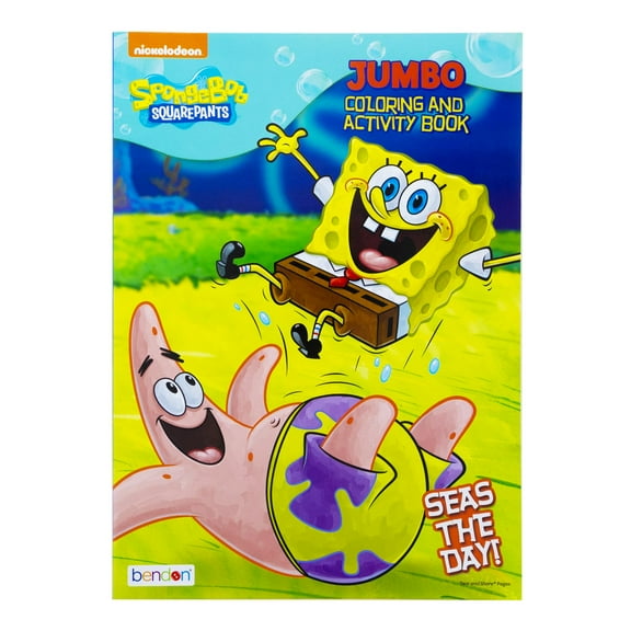 SpongeBob Coloring Book 1 Title, Fun Game Workbook for Learning Drawing Coloring, 80 Pages, 1-Pack