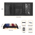 thumbnail image 6 of FUIALDOLG Fire Soccer American Flag Portable Trifold Card Wallet, Polyester Children's Wallet Large Capacity Kids Trifold Wallet for Travel Outdoor, 6 of 6